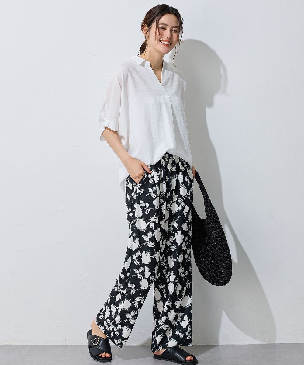 ANY L 【洗濯機可/ウエストゴム】プリントパンツ 