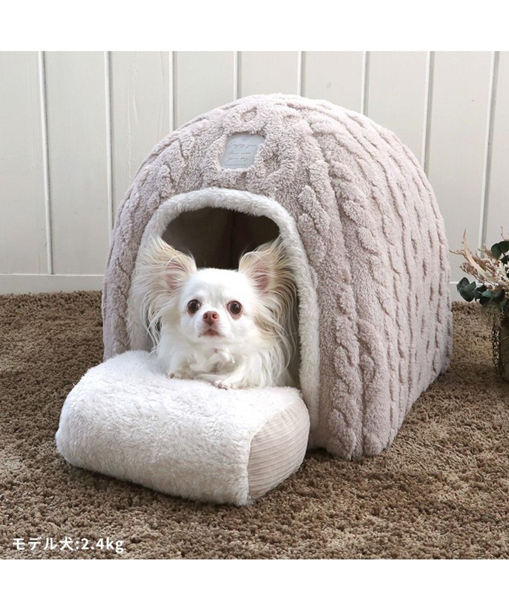 PET PARADISE ペットパラダイス 遠赤外線 ボアハウス 《アラン柄》  38×40cm 