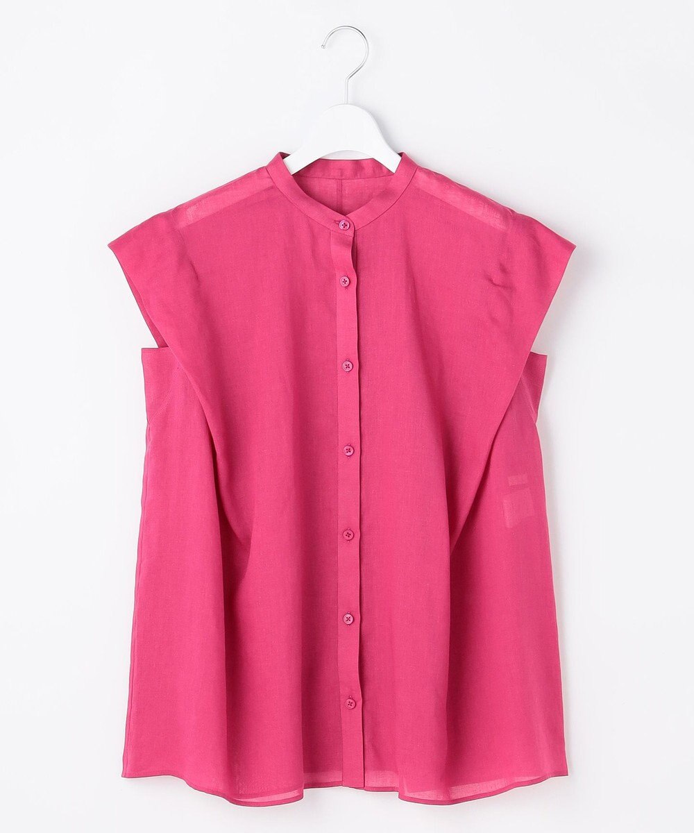 自由区 L 【WEB限定カラーあり】シアーラミーローンバンドカラー ブラウス 