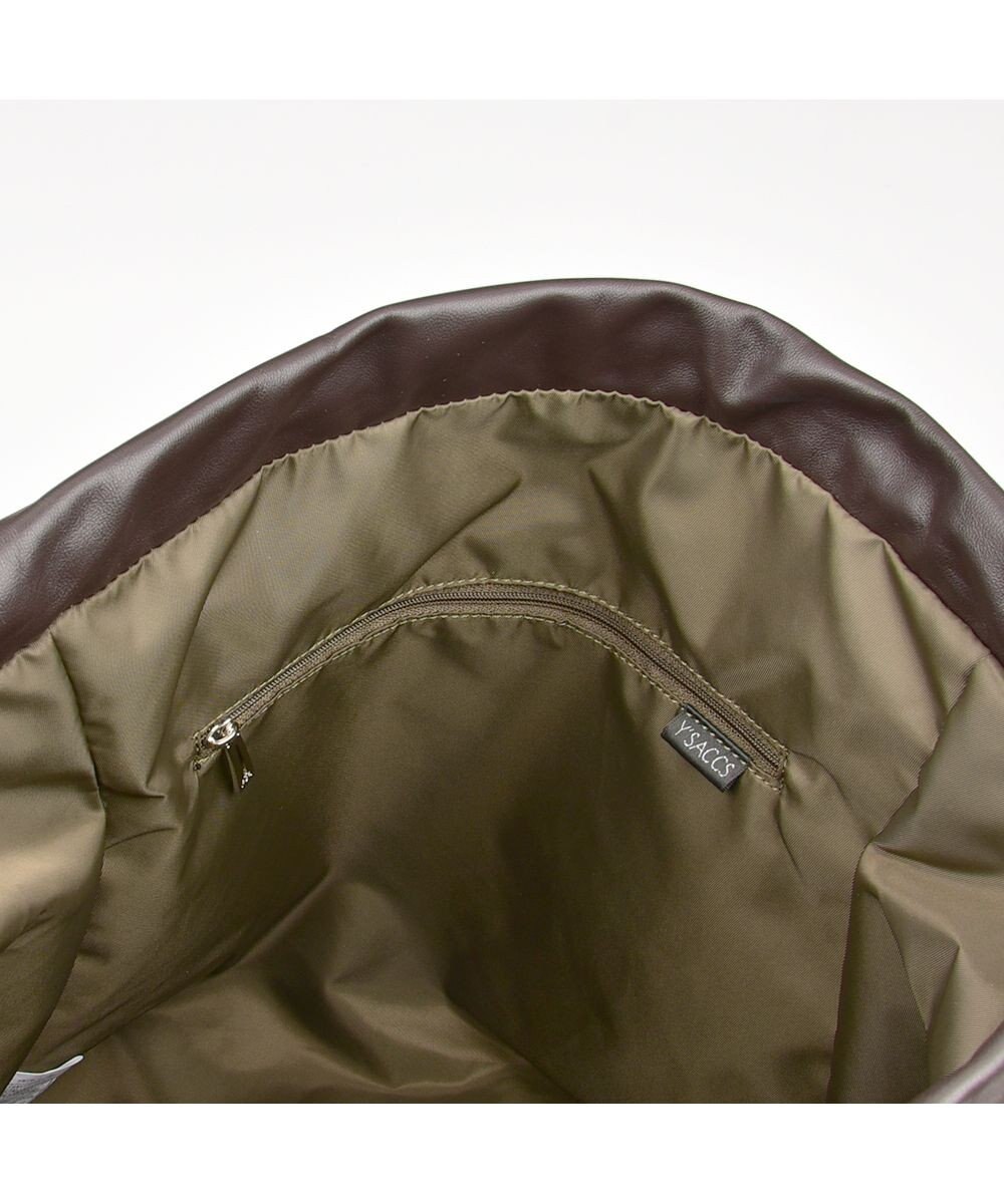 Y'SACCS ドローストリング×シープレザー　トート 