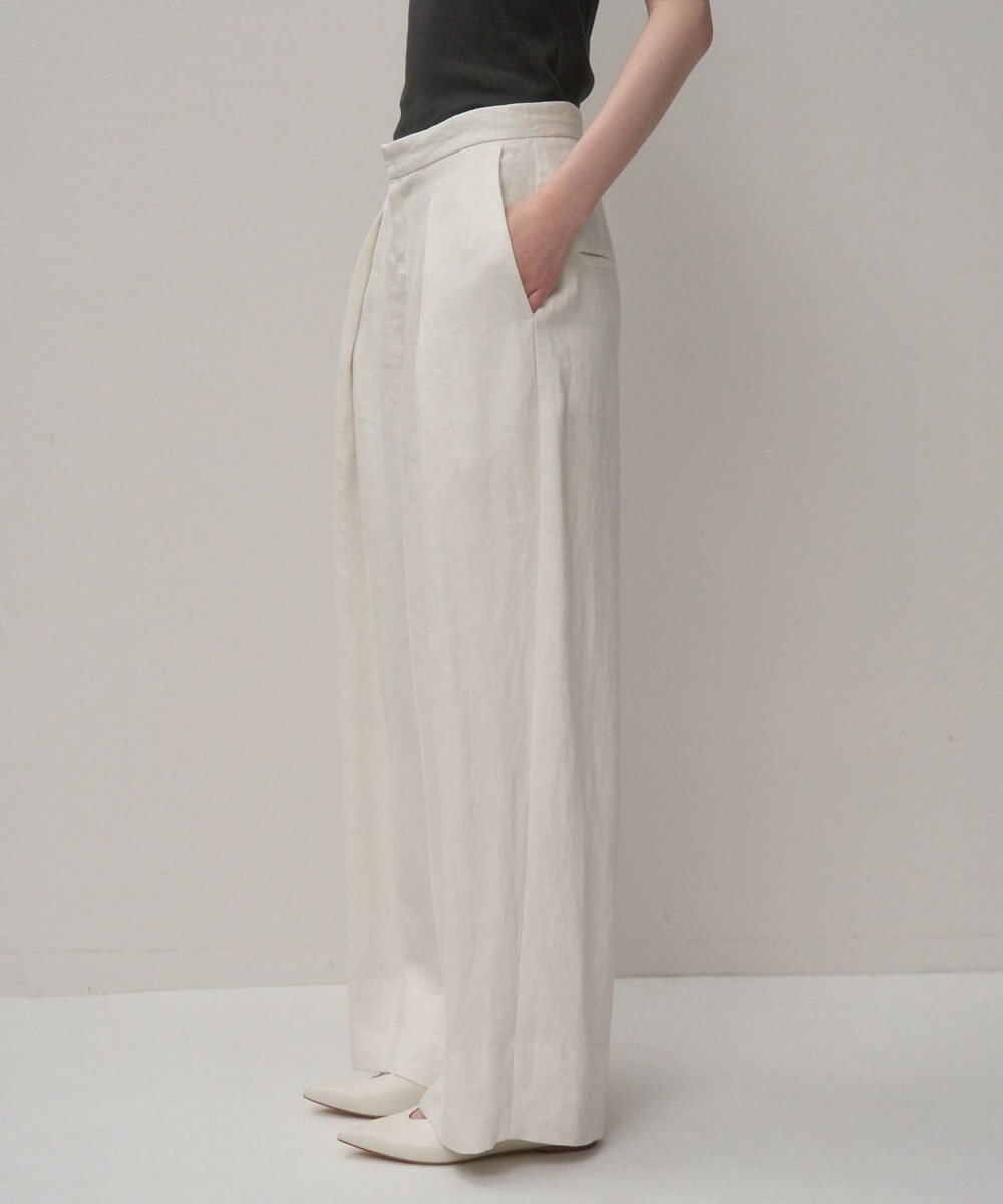 ATON LINEN TWILL | タックイージーパンツ 