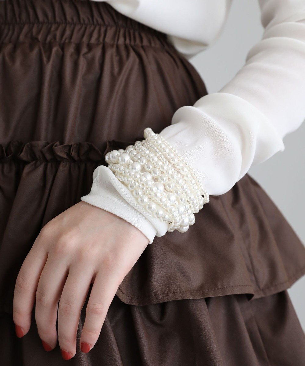 Green Parks ・ＨＡＬＦ　ＴＩＭＥ　１０連パールブレスレット 