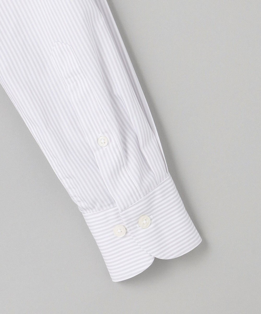 GOTAIRIKU 【形態安定】PREMIUMPLEATS_セミワイドカラー 通年ドレスシャツ（カラー ストライプ） 
