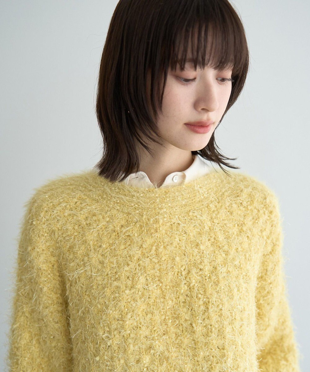 YECCA VECCA フェザーモールニット 