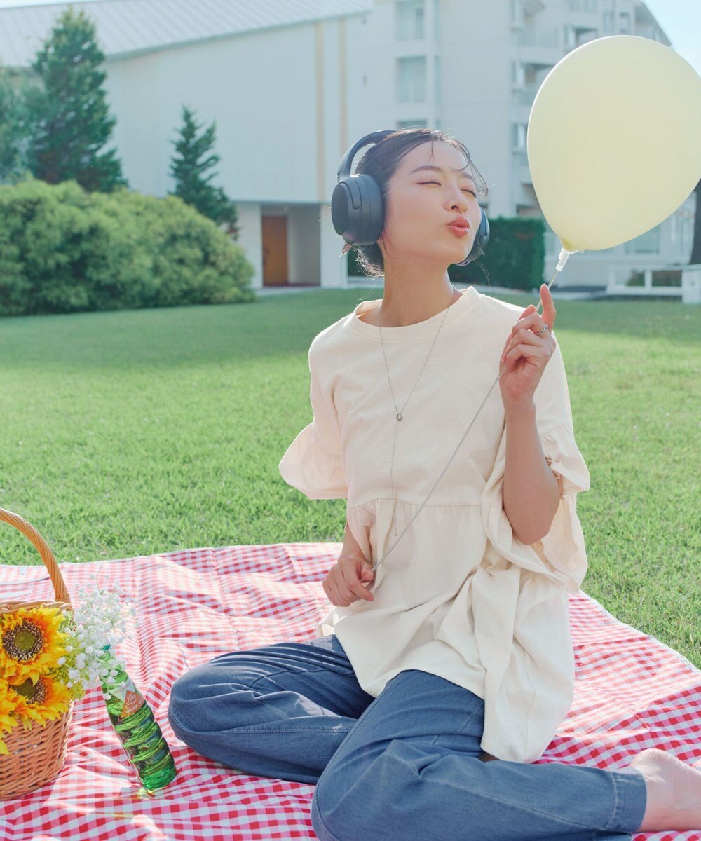 Tiaclasse 【新色追加】ギャザー切り替えフレアプルオーバー 