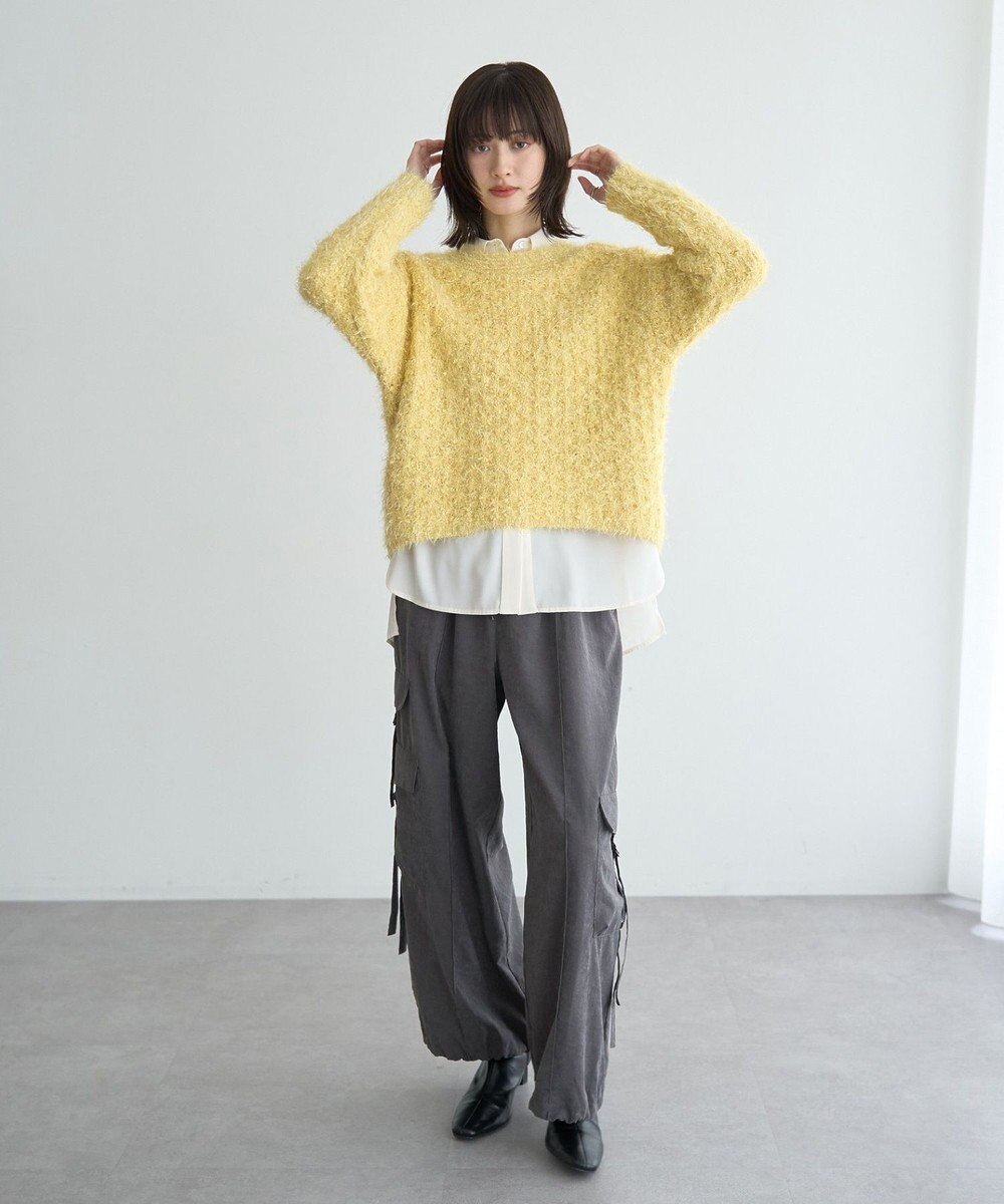 YECCA VECCA フェザーモールニット 