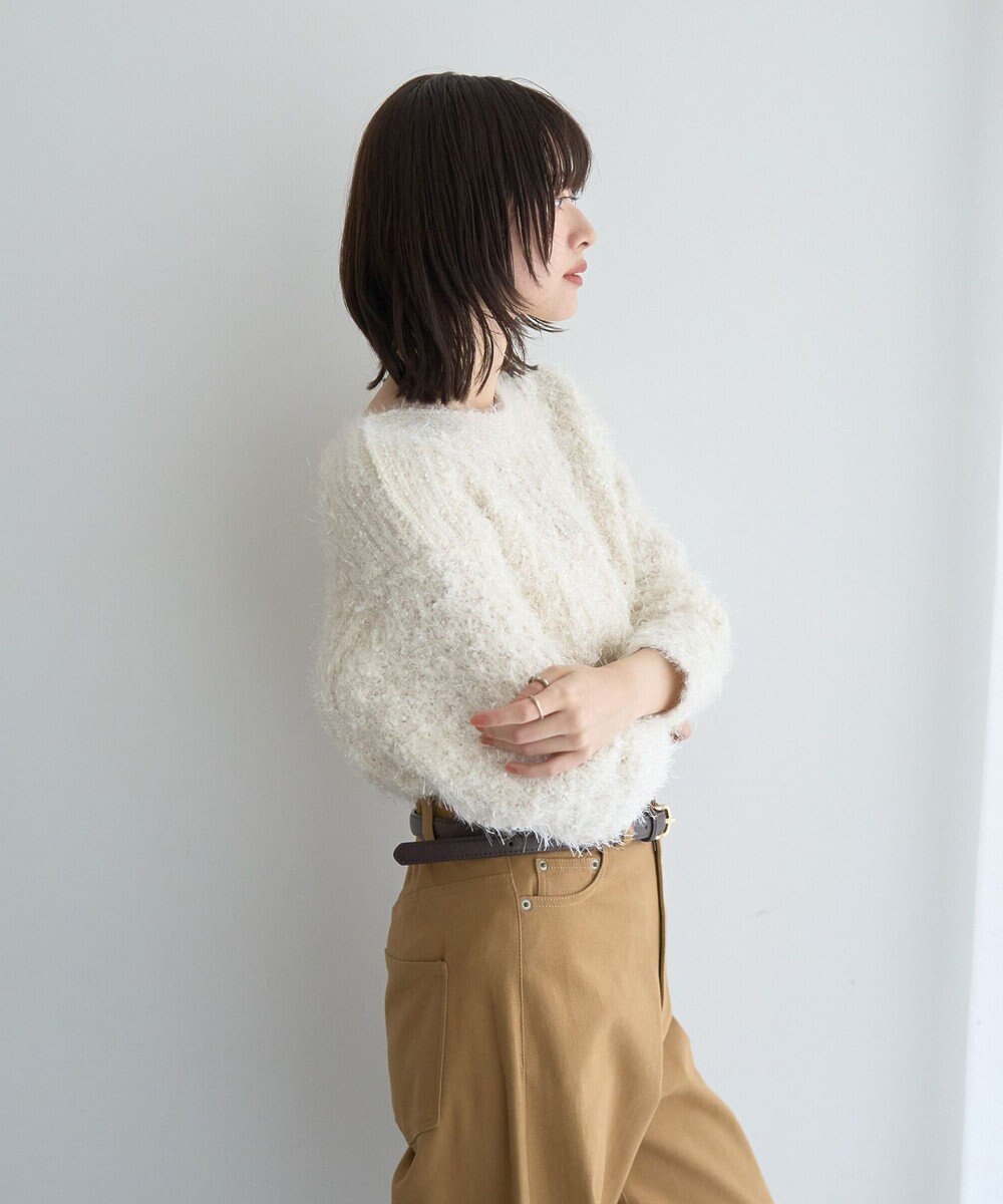 YECCA VECCA フェザーモールニット 