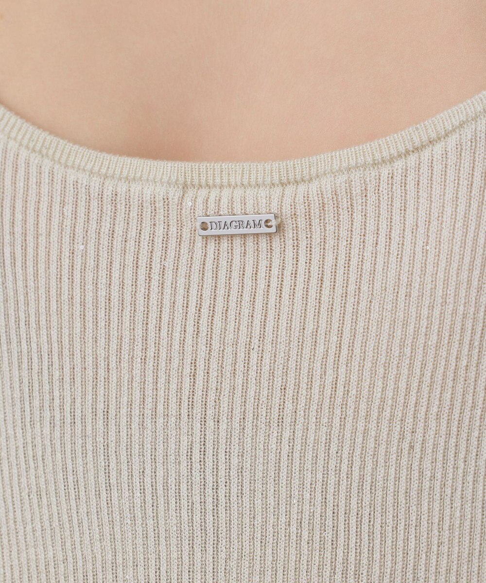 GRACE CONTINENTAL スパンコールリブトップ 