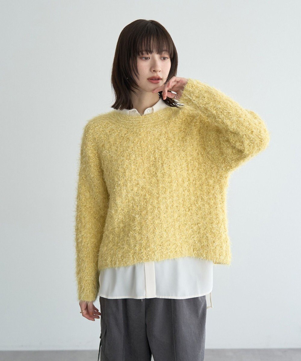 YECCA VECCA フェザーモールニット 