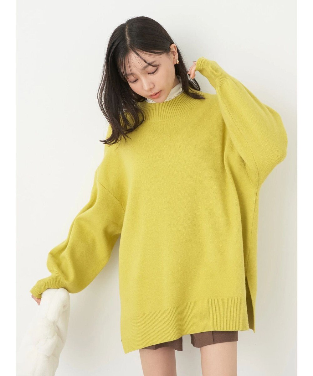 earth music&ecology やわらかタッチハイネックチュニック 