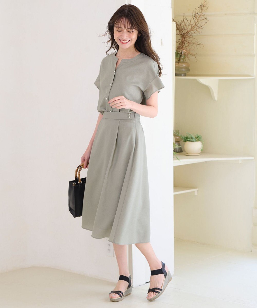 ANY SIS 【美人百花6月号掲載】スムージーポリエステル スカート 