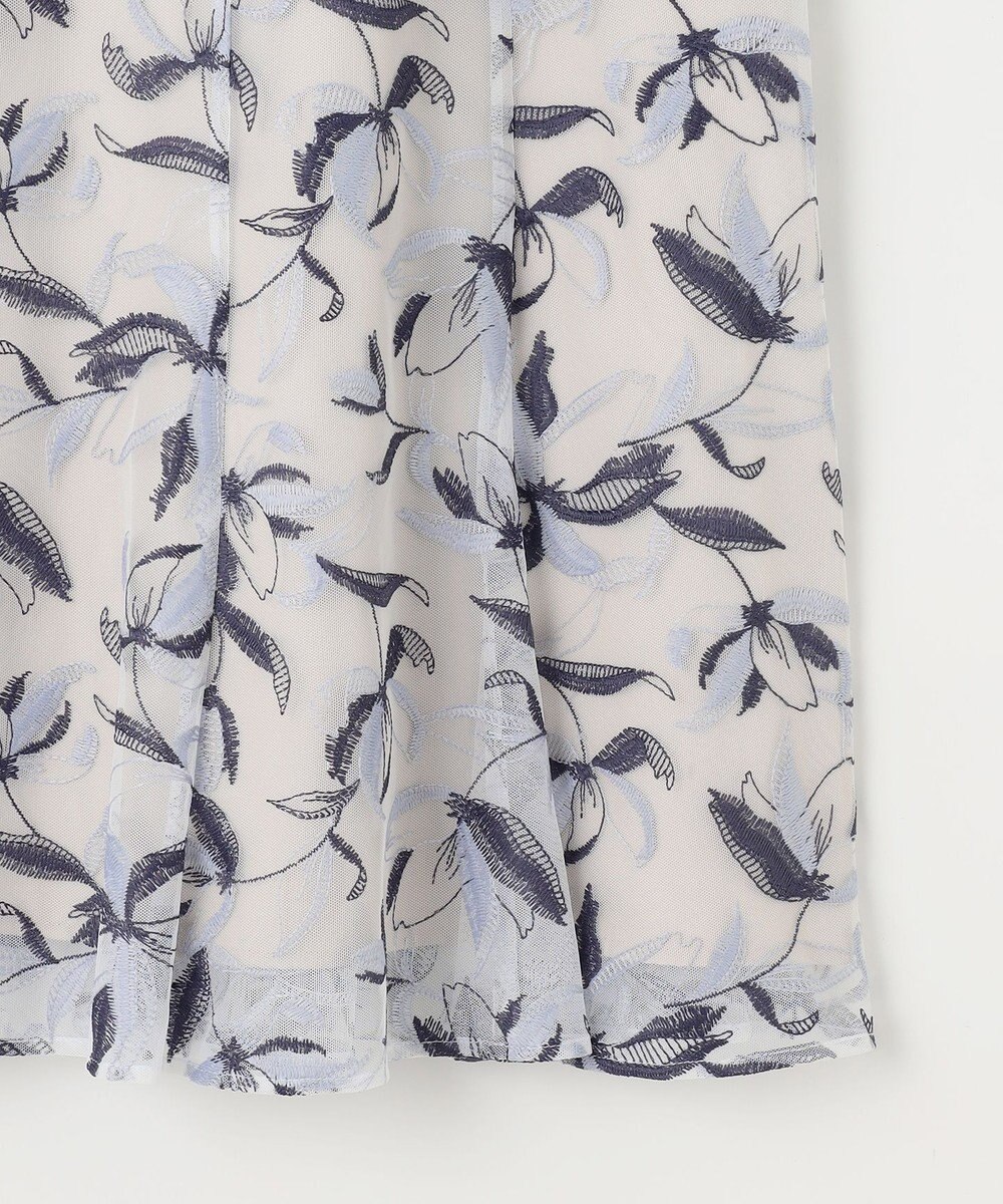 ANY SIS L 【洗える】バイカラーエンブロイダリー スカート 