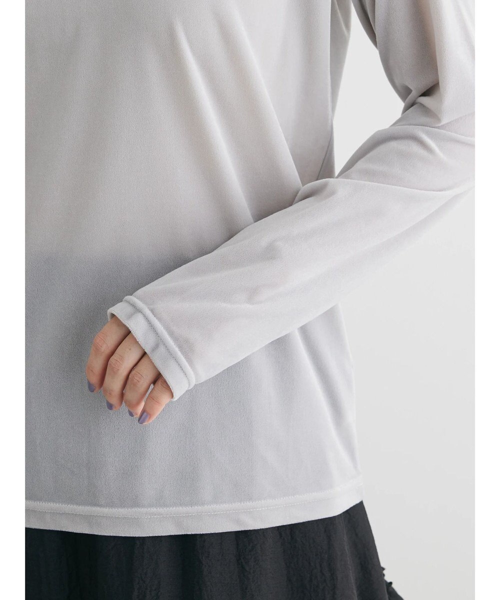 Green Parks クルーネックシアーベロアプルオーバー 