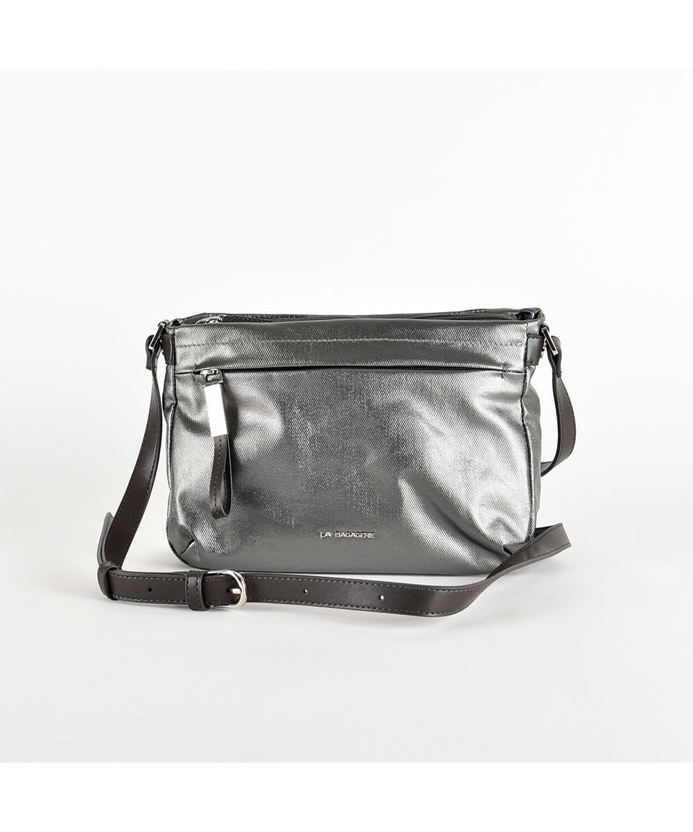 LA BAGAGERIE コーティングキャンバス ミニショルダーバッグ 