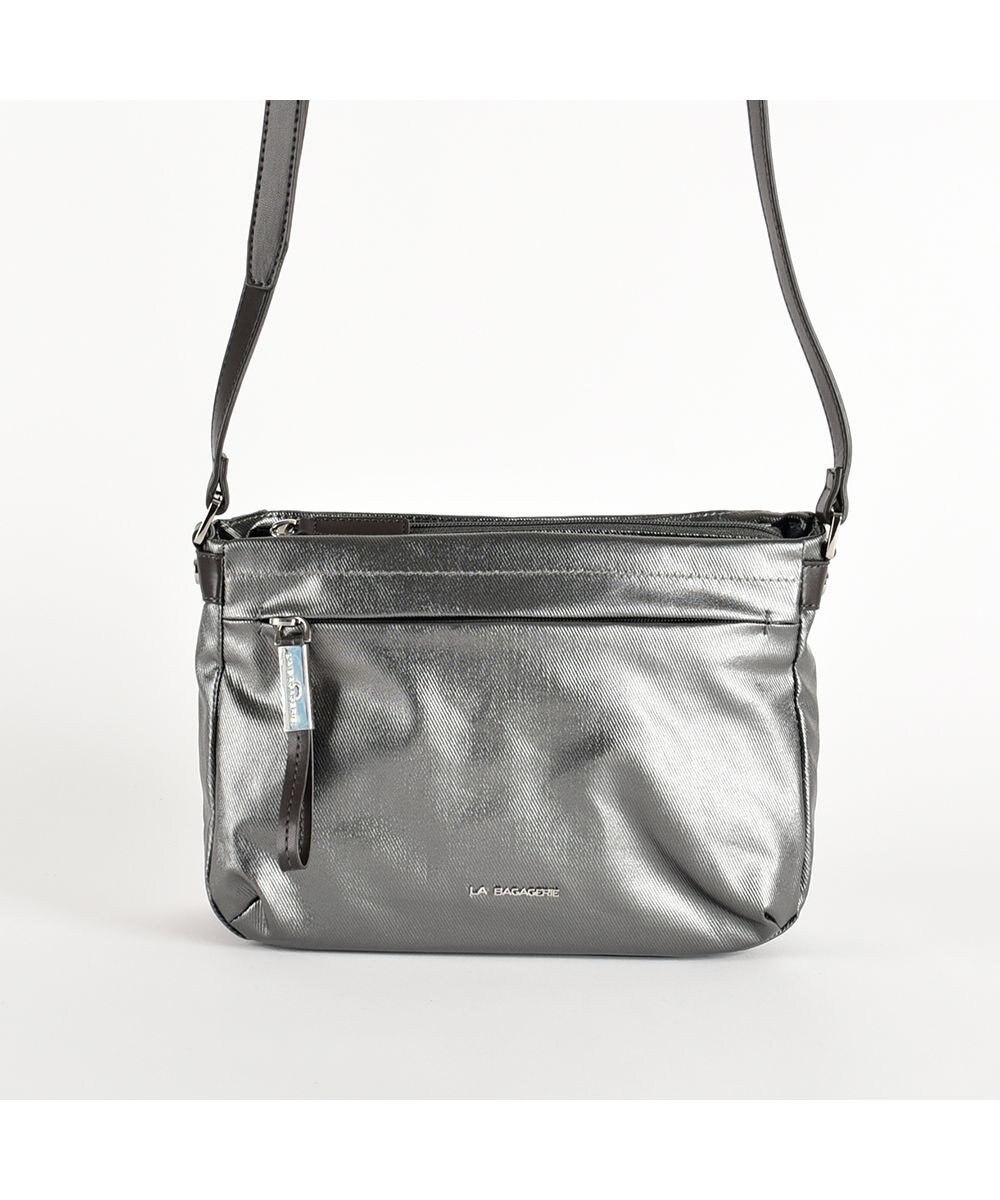 LA BAGAGERIE コーティングキャンバス ミニショルダーバッグ 