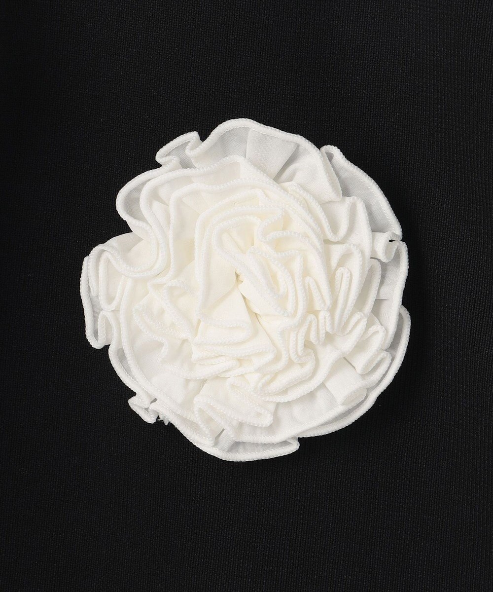 組曲 S 【組曲×setsuko sagittaire】ボンボンフラワー襟付き ニット 