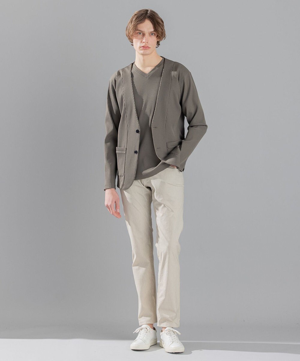 JOSEPH HOMME テックリブストレッチ ノーカラー・カットソージャケット 