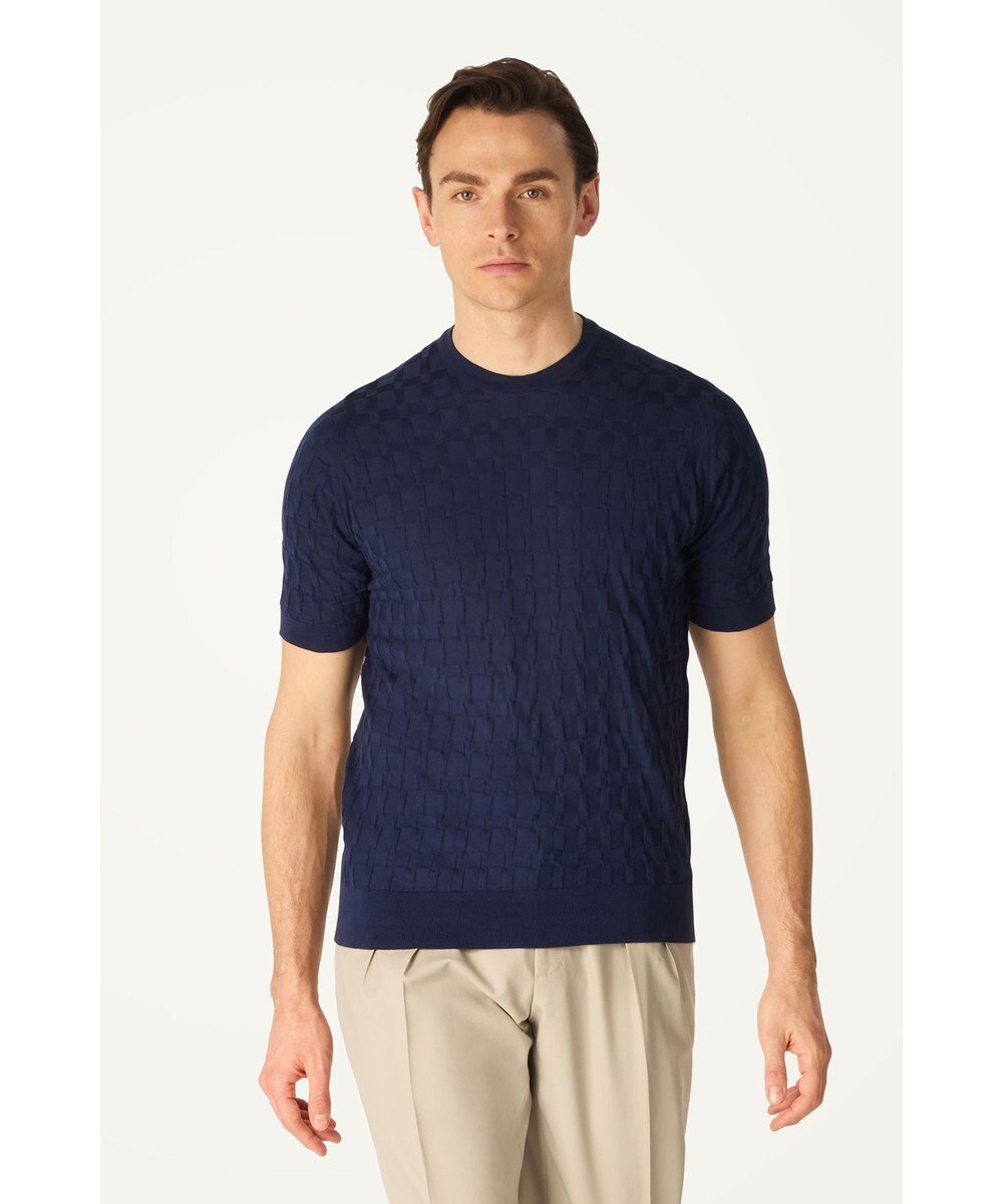 DAKS John Smedley for DAKS ハウスチェックTシャツ 