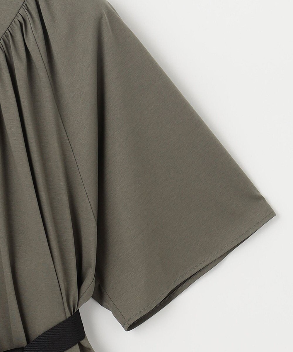 自由区 【WEB限定・洗える・XSサイズあり】ライトギャザーフレアスリーブ ワンピース 