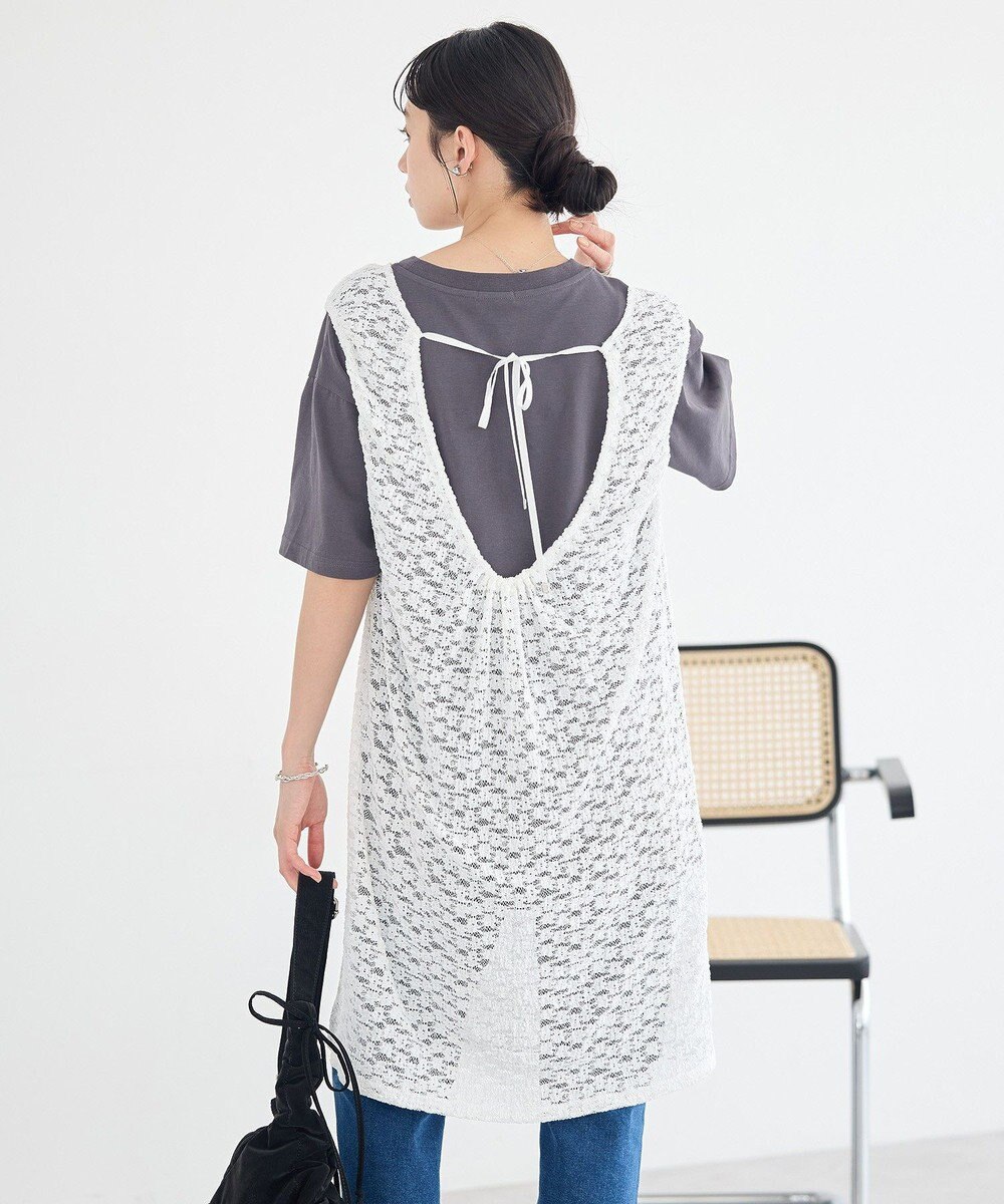 earth music&ecology 【2WAY】レースギャザーワンピース 