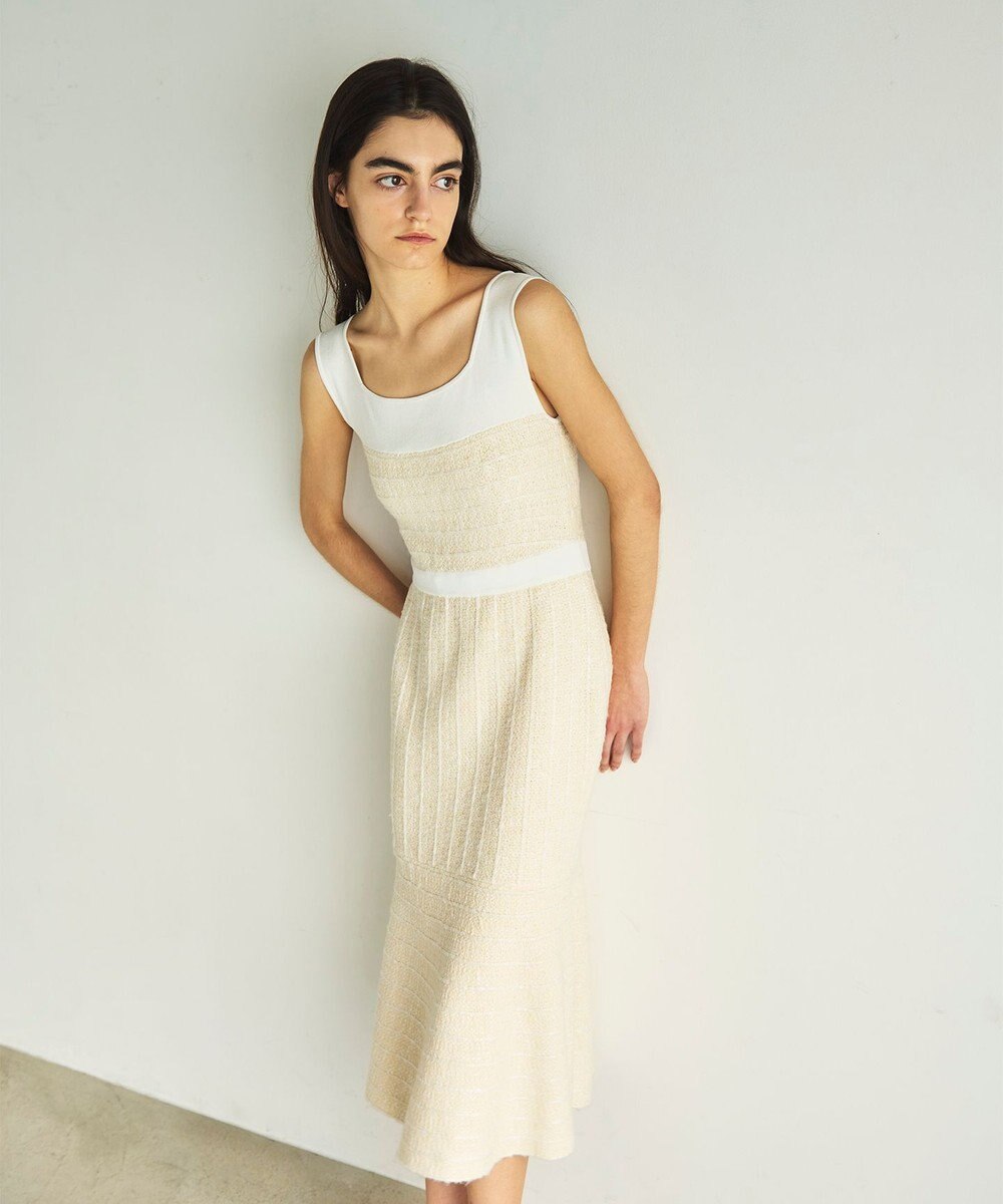 GRACE CONTINENTAL ツイードマーメイドニットワンピース 