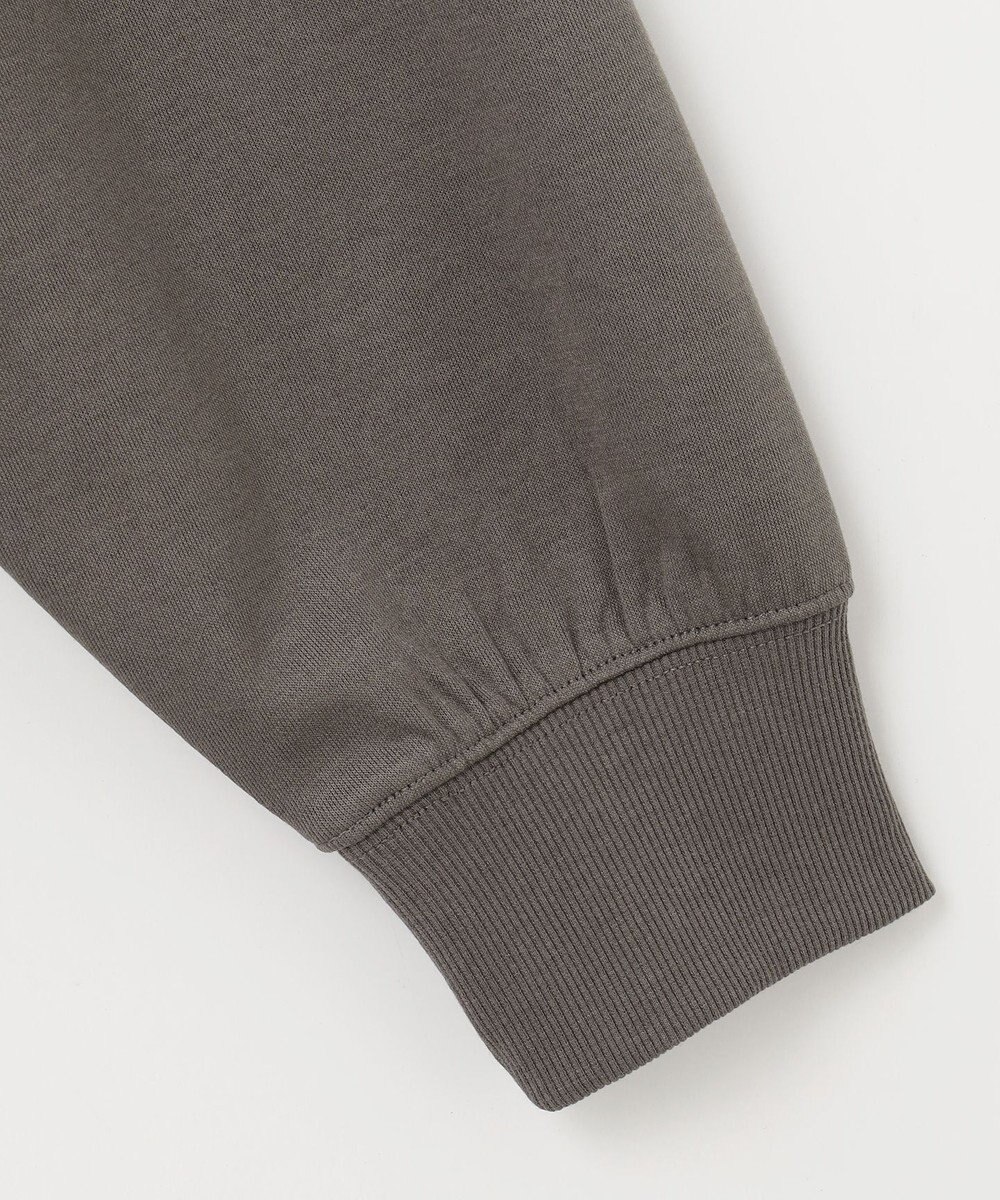 ANY 【洗濯機可】クロップド丈ダンボールハーフジッププルオーバー 