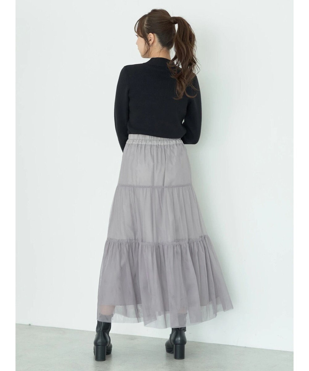 earth music&ecology ゴールド釦スリーブリブプルオーバー 