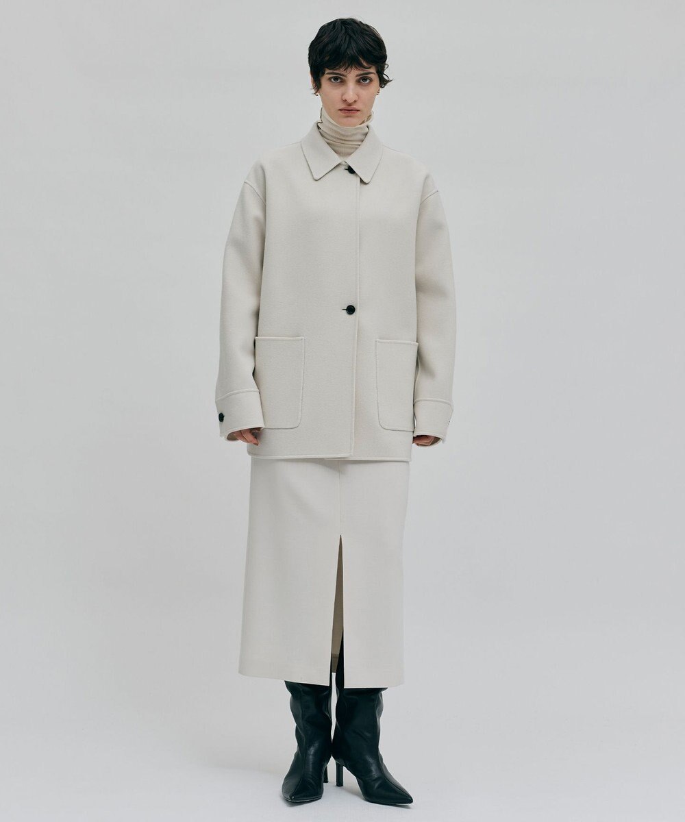 BEIGE， GRASSE / ステンカラーリバーショートコート 