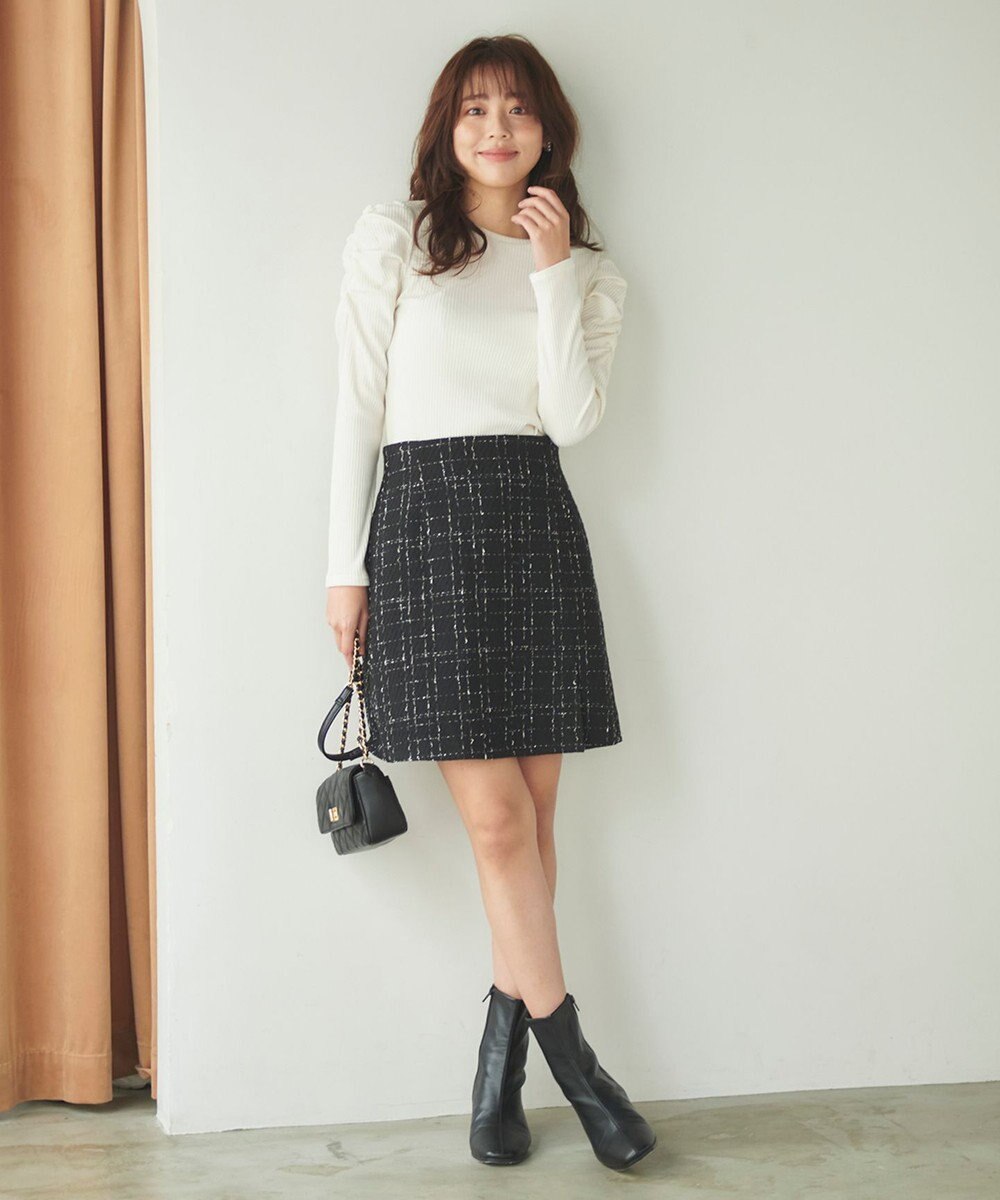 Feroux 【洗える】ツイードスカ ショーパン 