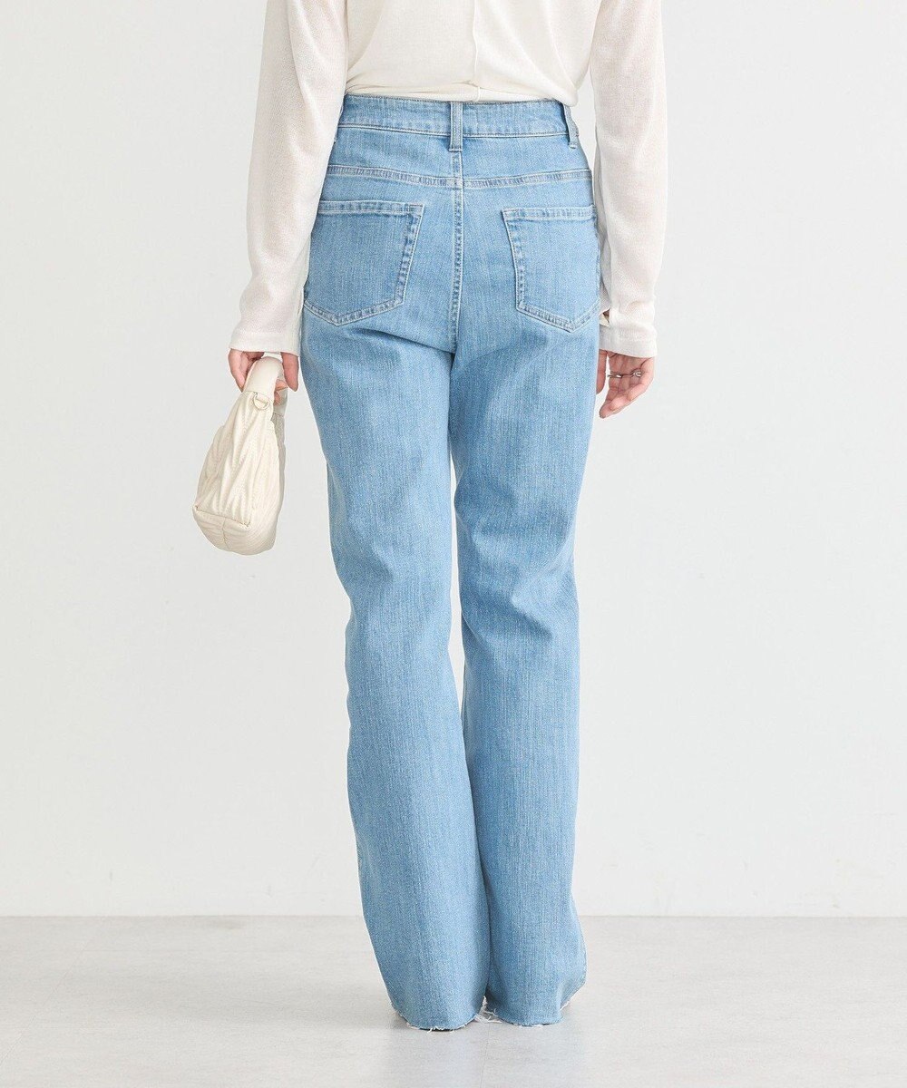 earth music&ecology セルフカットフレアデニムパンツ 