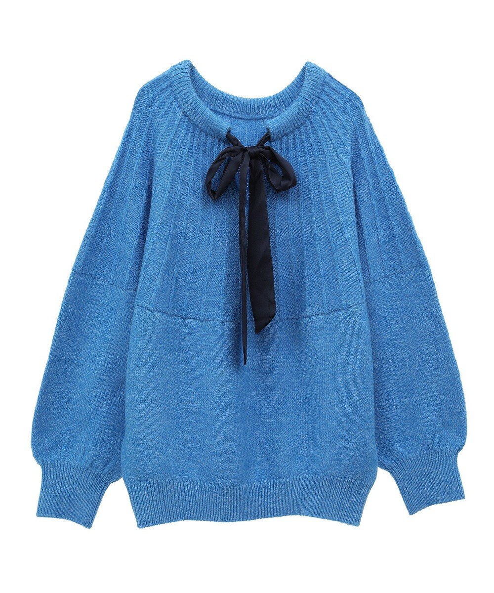 Green Parks ボウタイリボン付きニット 