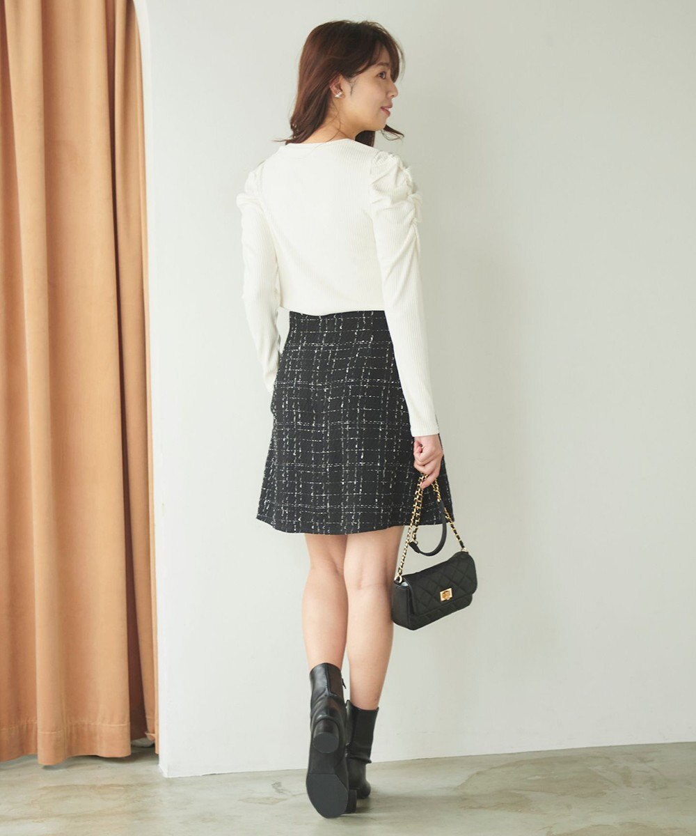 Feroux 【洗える】ツイードスカ ショーパン 