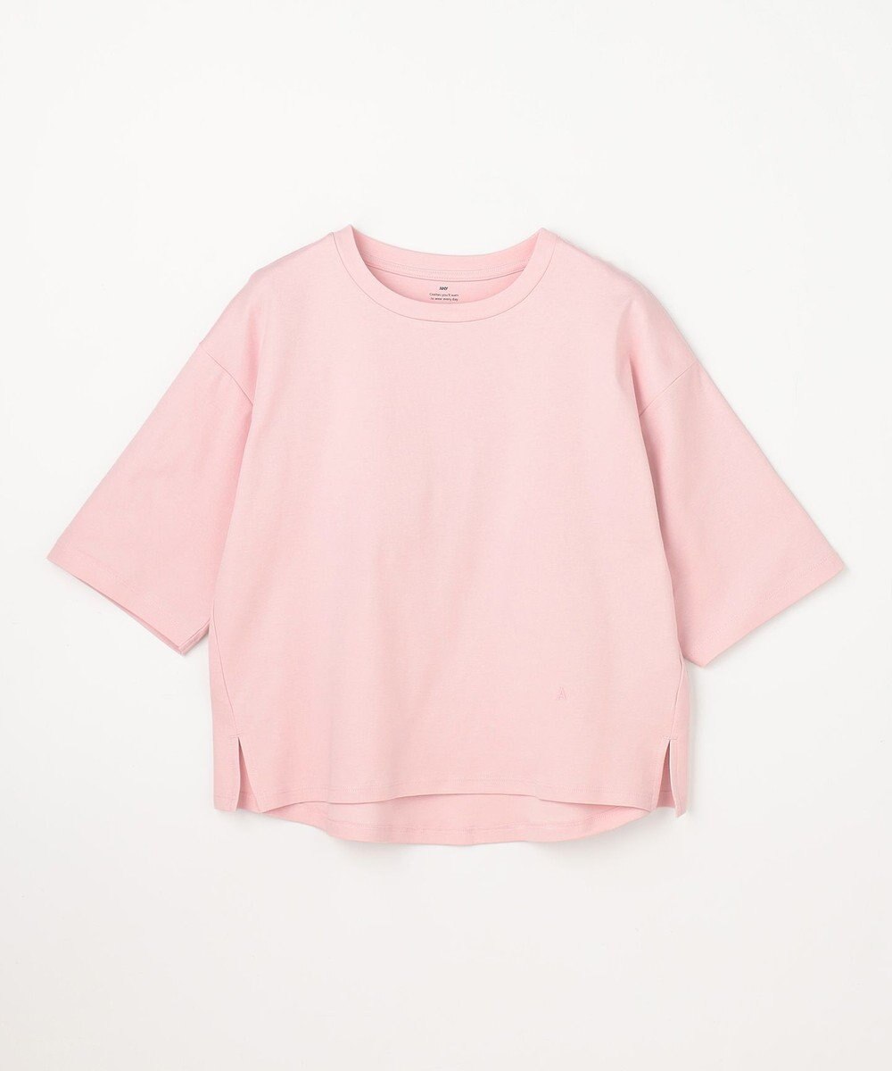 ANY 【Sサイズあり】オーガニックコットンスムース5分袖Tシャツ 