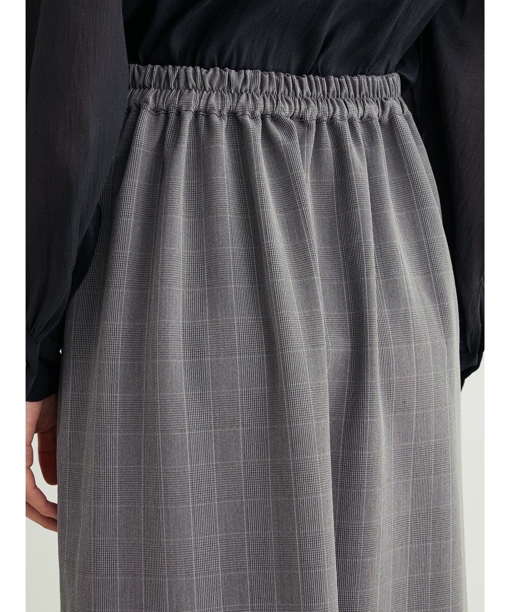 Green Parks きれいシルエットチェック裾フレアスカート 