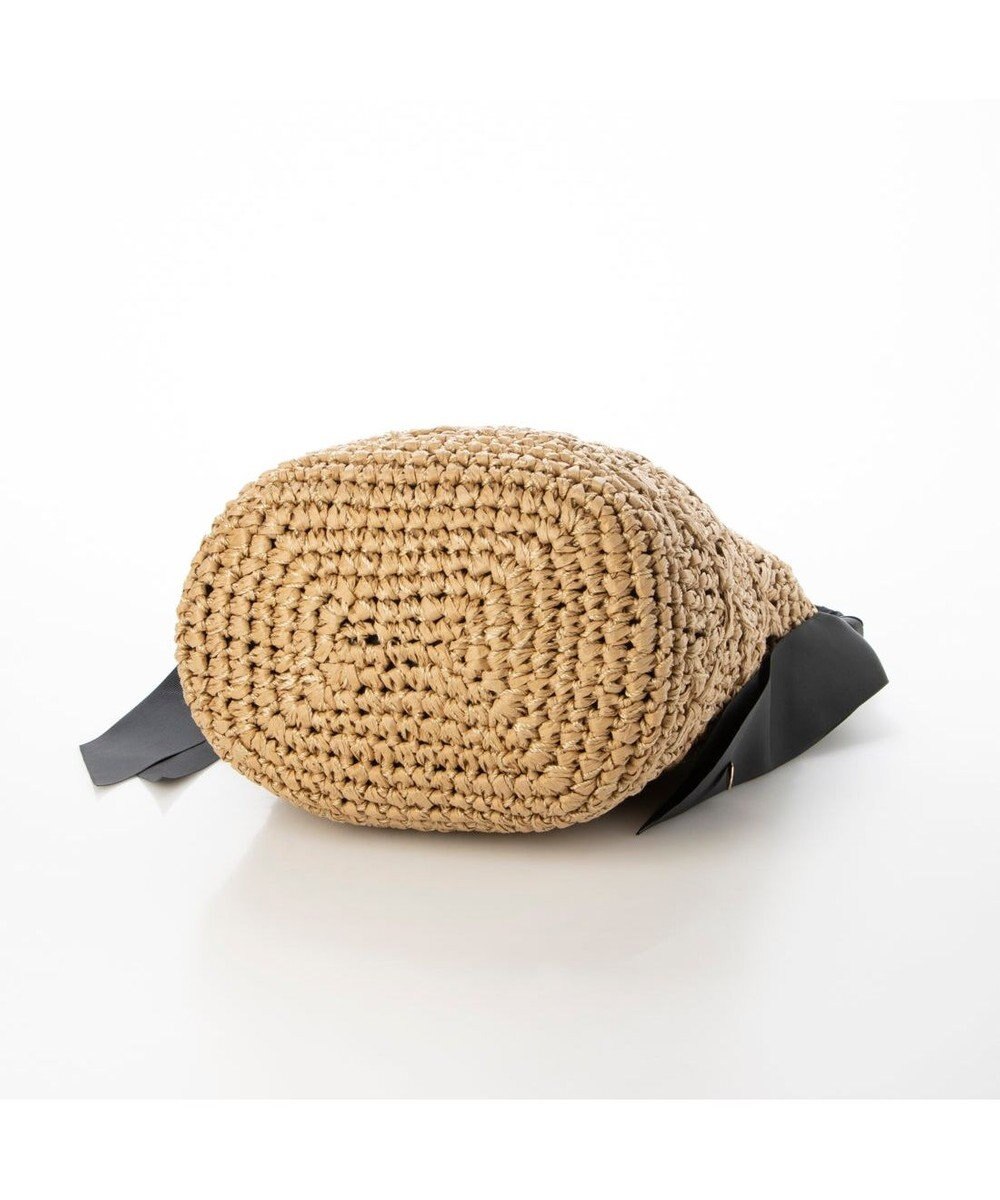 UNBILLION cachecache 下がりグログラン柄編みワンハンドルクロッシェトート 