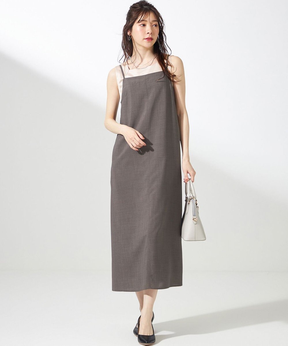 ANY SIS 【洗える】サテン2WAY タンクトップ 