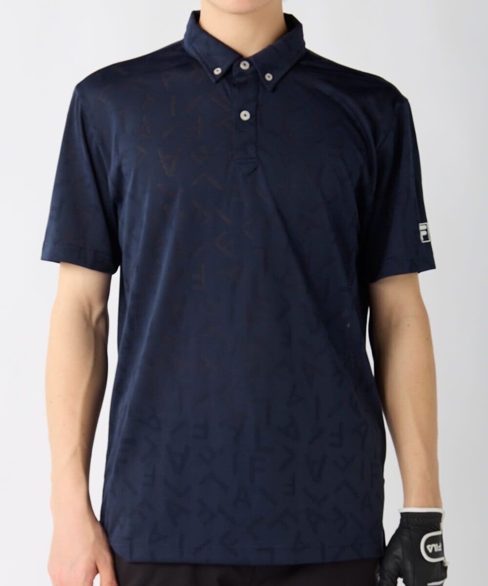 FILA GOLF／marie claire 【FILA GOLF】メッシュ加工ロゴ半袖ポロシャツ 