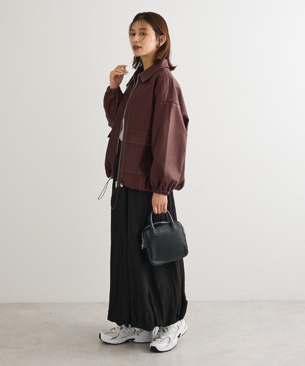 Green Parks ・ＥＬＥＮＣＡＲＥ　ＤＵＥ　フェイクレザーブルゾン 