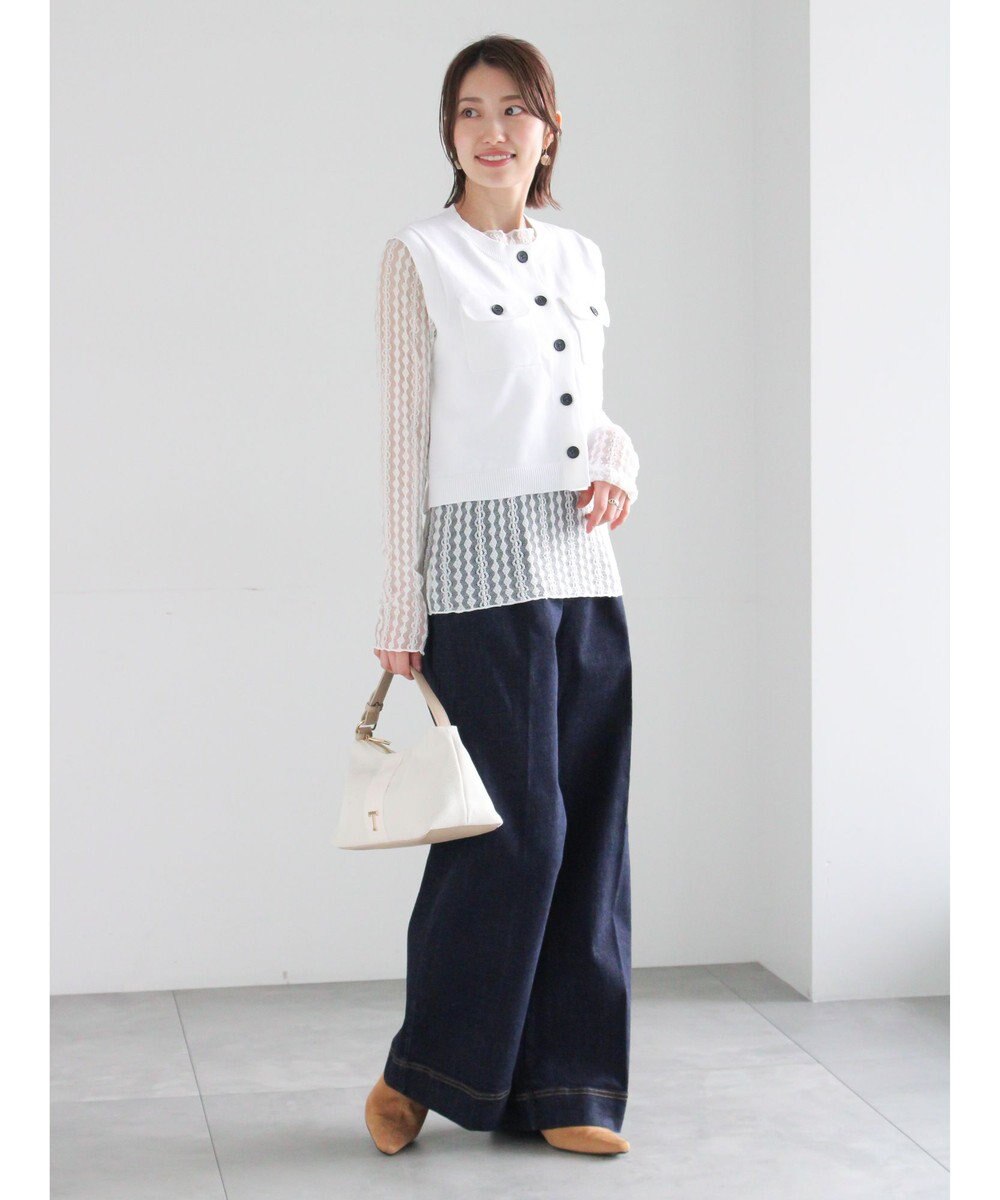 Te chichi ポケット付きニットベスト 