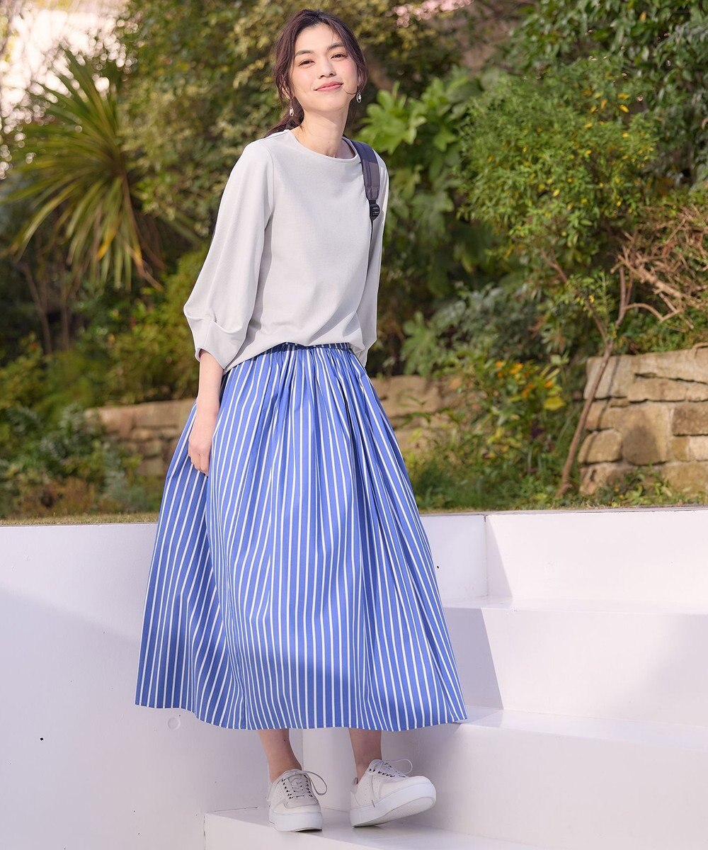 ANY 【ウエストゴム】タックギャザースカート 