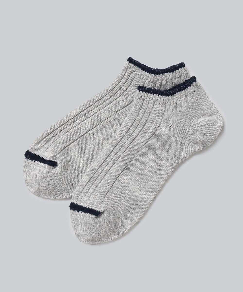 WHITE MAILS 【UNISEX】PAPER WIDE RIB ANKLE SOCKS ソックス 