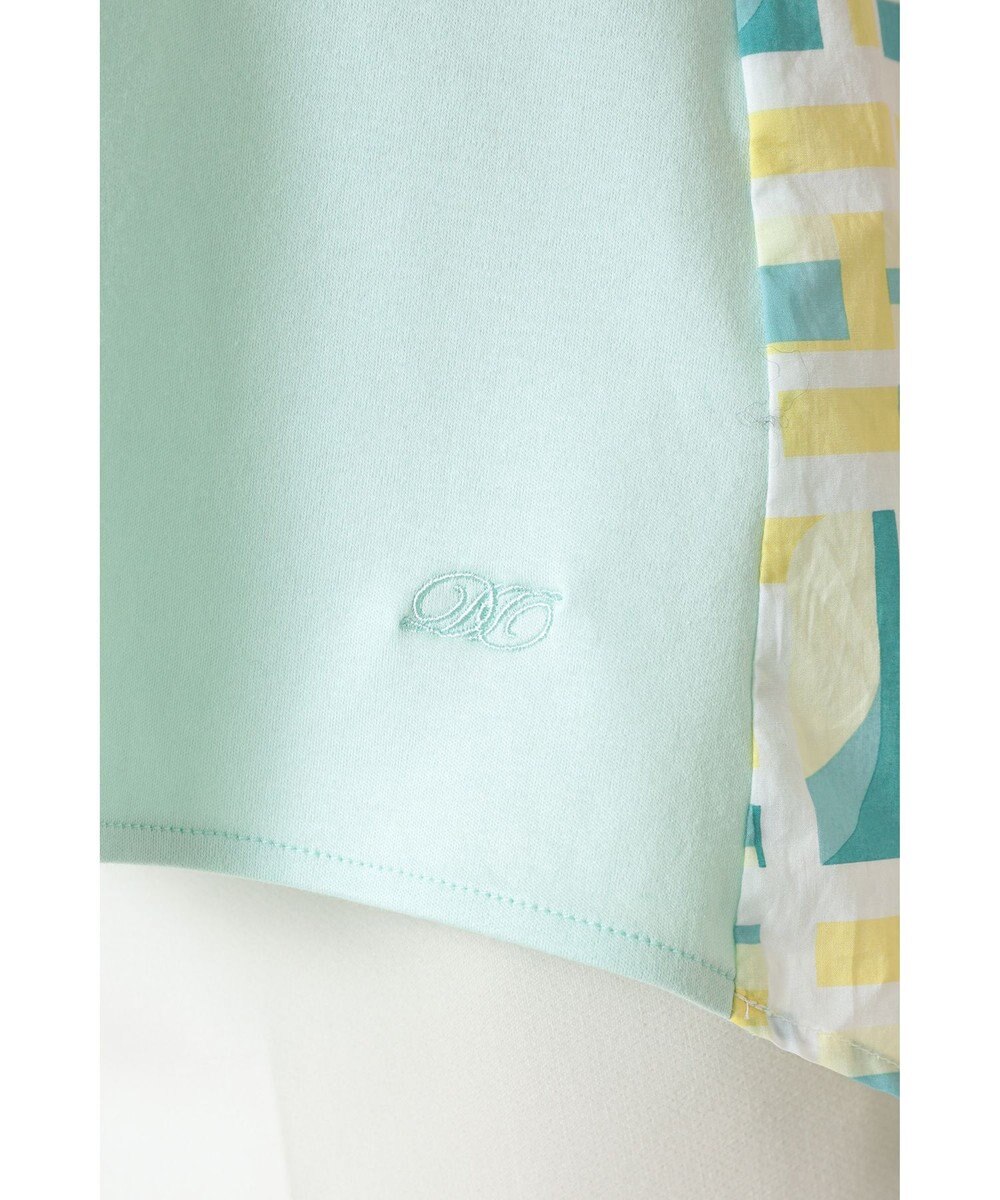 DAKS チェック切替 デザインブラウス 