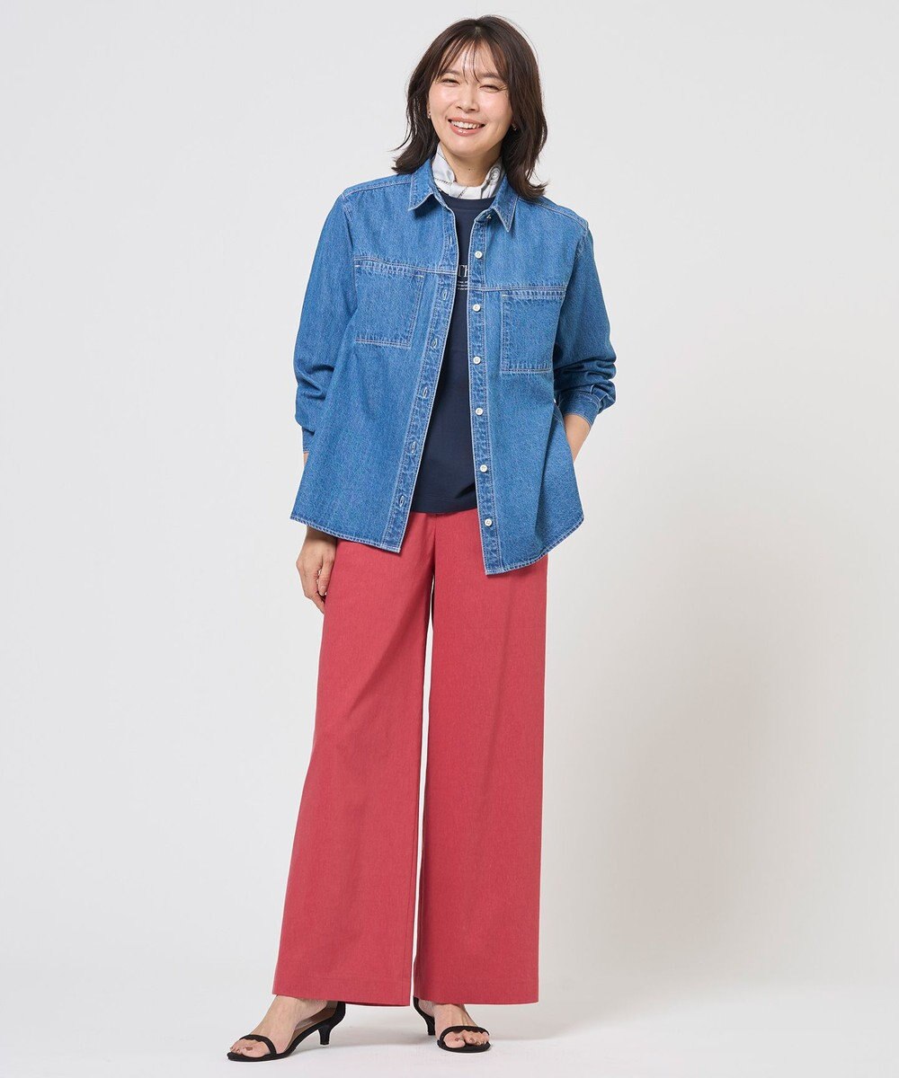 J.PRESS LADIES コットンリネン 7oz デニム シャツ 