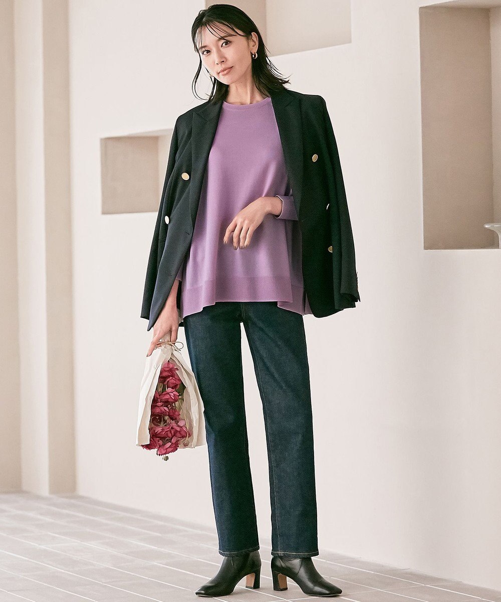 23区 【12色展開/新色追加】ウーステッドウール ビッグシルエット ニット 