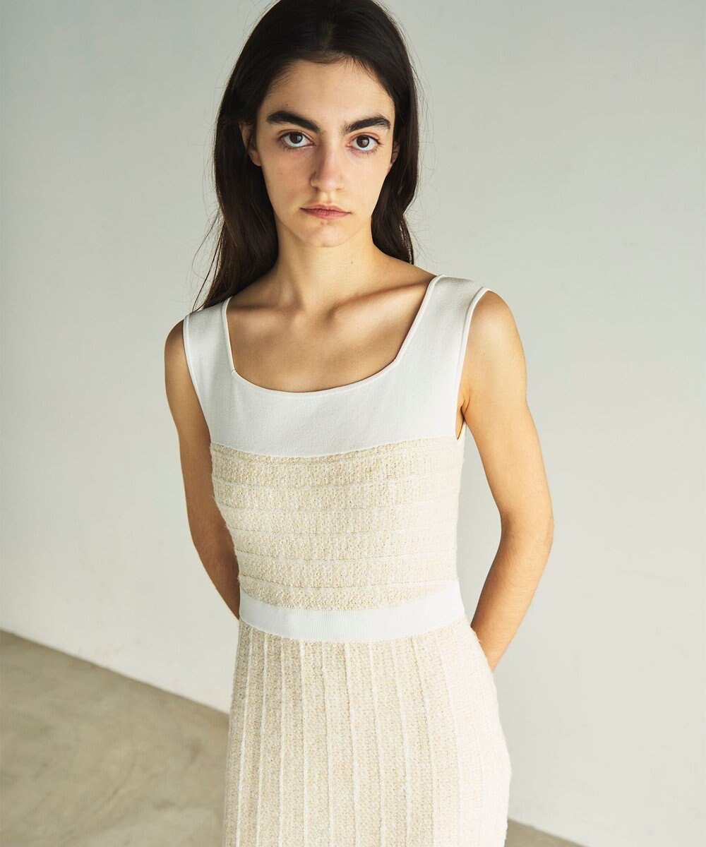 GRACE CONTINENTAL ツイードマーメイドニットワンピース 