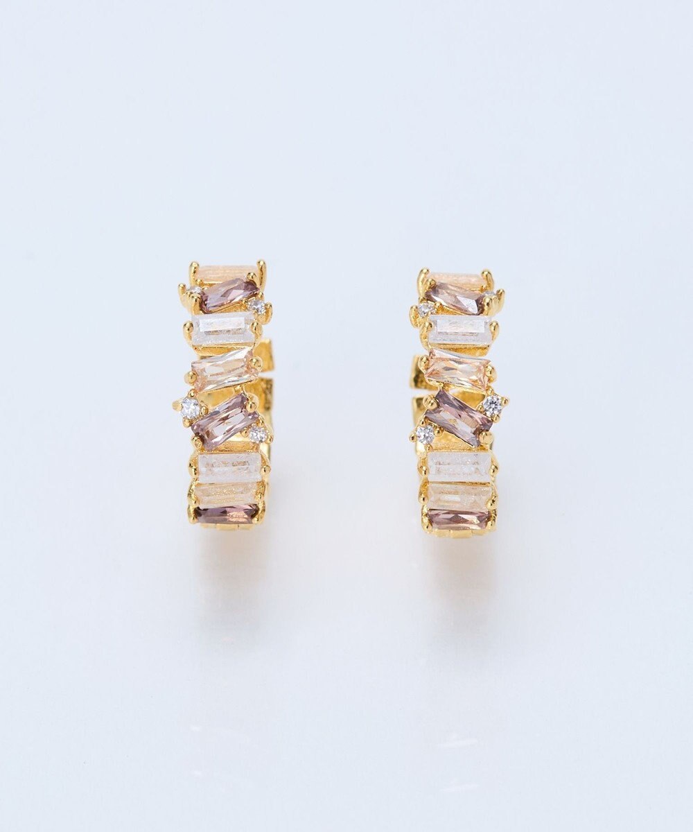 Phoebe グレースカラービジューフープピアス　マルチカラー 