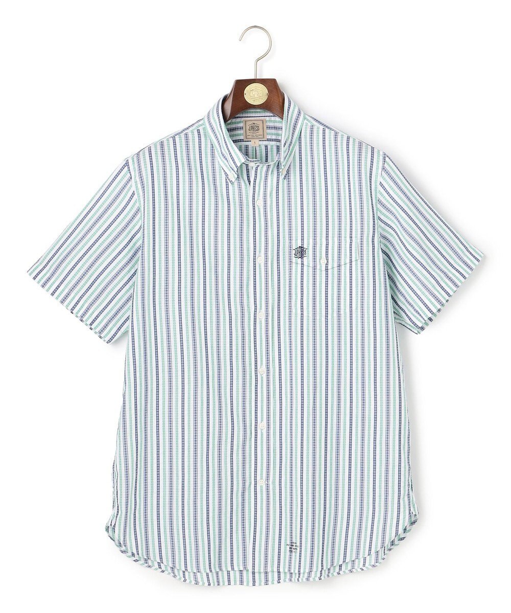 J.PRESS MEN 【Aero Weave】クールマックスサッカー ストライプ シャツ / B.D. 