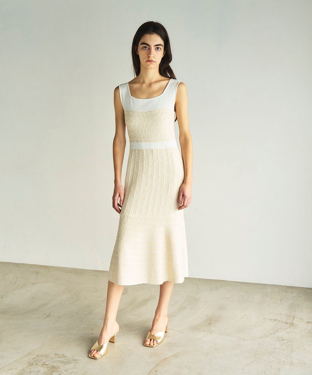 GRACE CONTINENTAL ツイードマーメイドニットワンピース 