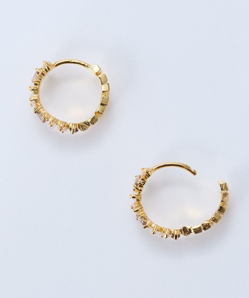 Phoebe グレースカラービジューフープピアス　マルチカラー 