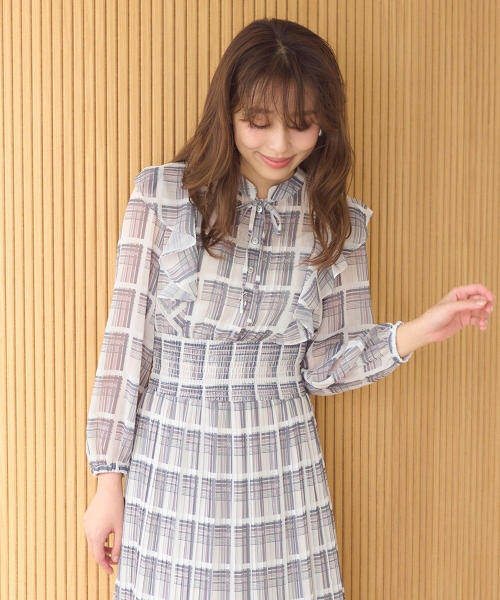 Feroux 【洗える】プリーツ ワンピース 